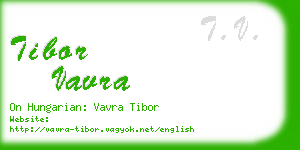 tibor vavra business card